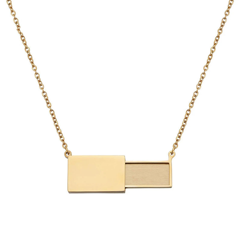 Personalized photo box clavicle chain-Thyye