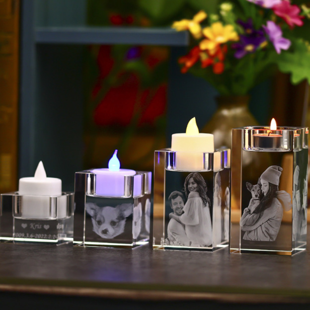 3D Crystal Candle Holder Gift-Without Candle-Thyye