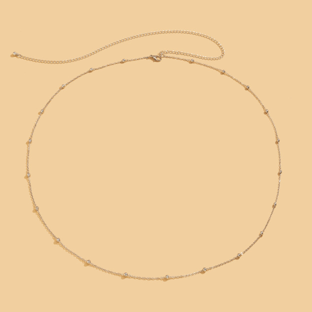 Sexy geometric beaded body chain