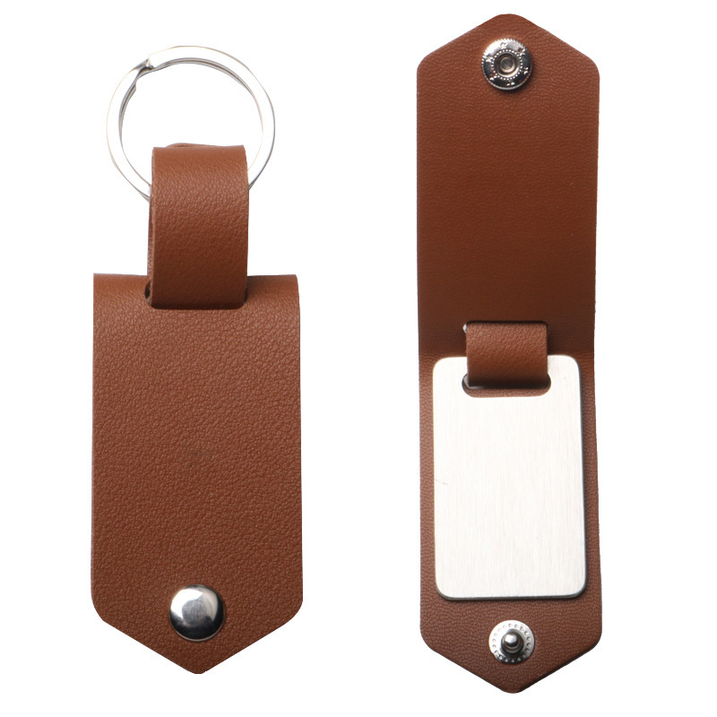 Custom Leather Keychain Photo-Thyye