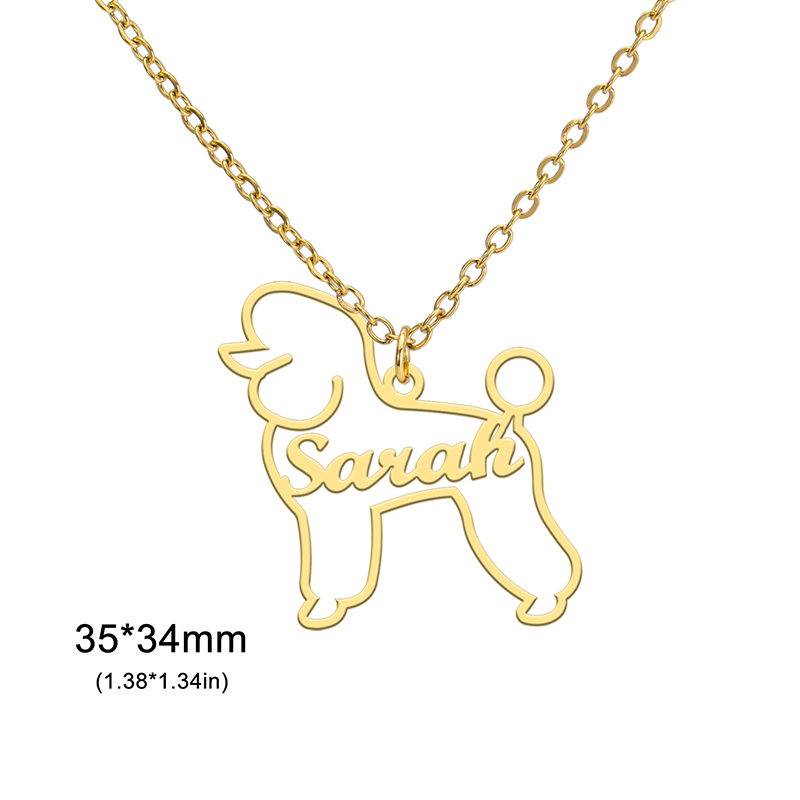 Dog Silhouette - Personalized Necklace-Thyye