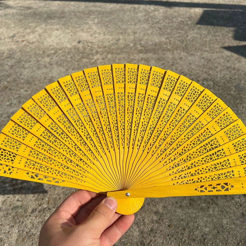 Custom hollow folding fan-Thyye