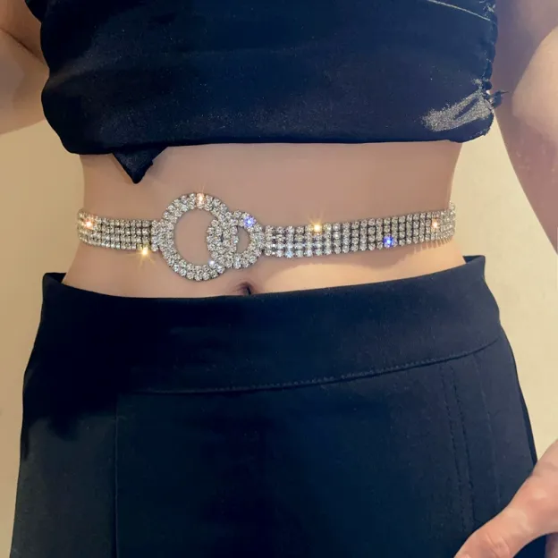 Silver Diamond Double-Link