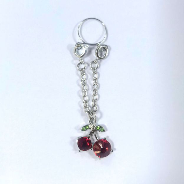 Cherry non-piercing nipple ring-Thyye