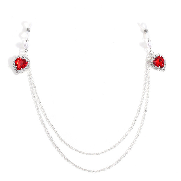 Crimson Heart Crystal Torso Chain