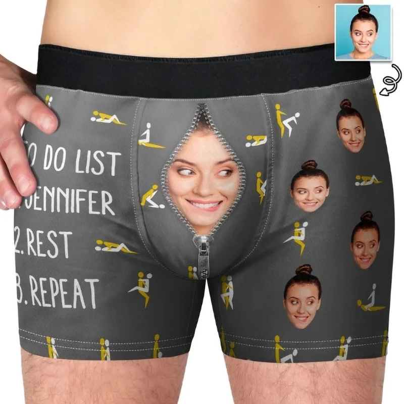 Face with Texts Boxer Briefs-Thyye