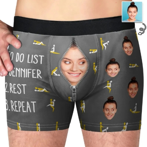 Face with Texts Boxer Briefs-Thyye