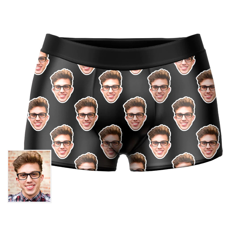Face with Texts Boxer Briefs-Thyye