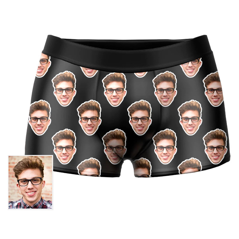 Face with Texts Boxer Briefs-Thyye