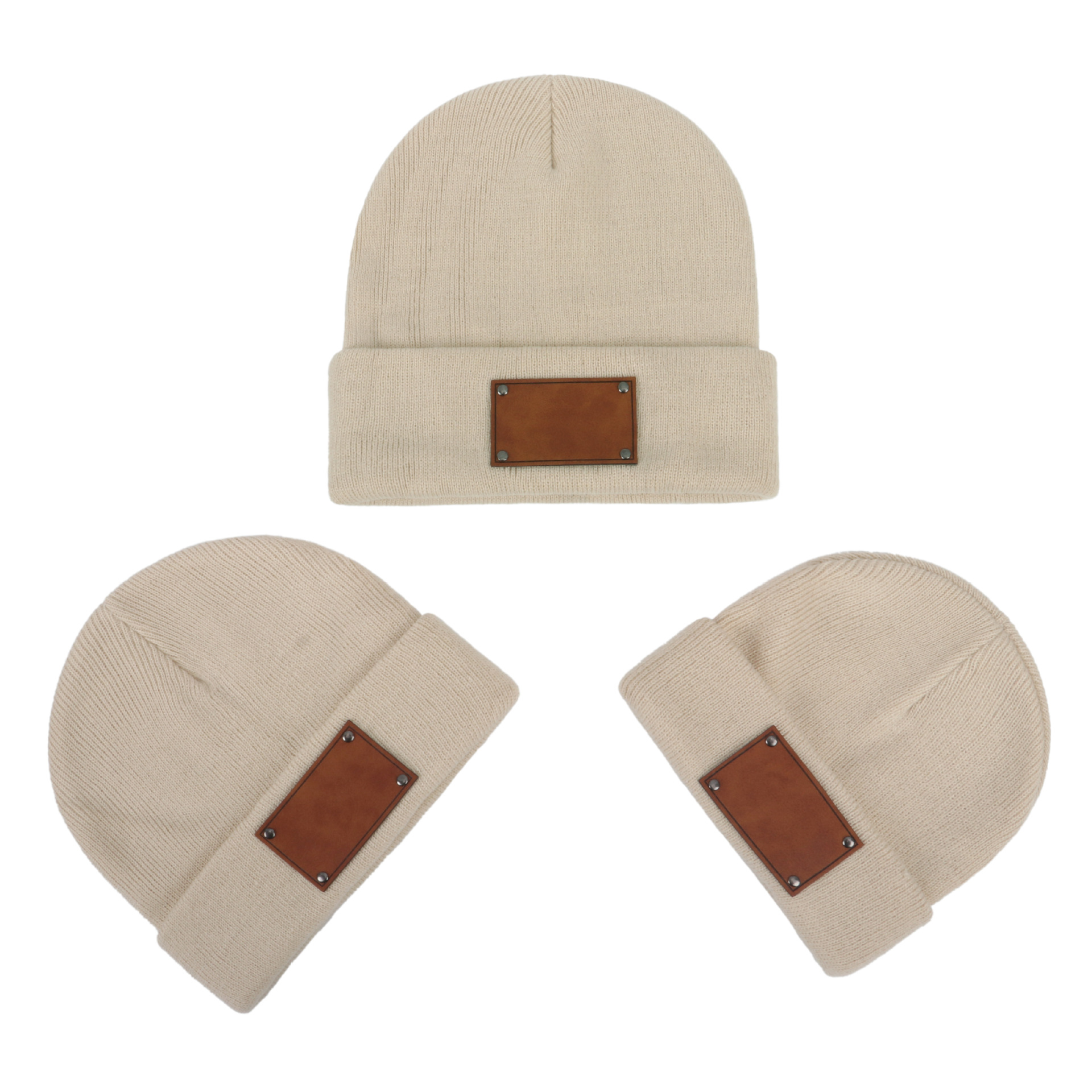 Engravable knitted warm beanie-Thyye