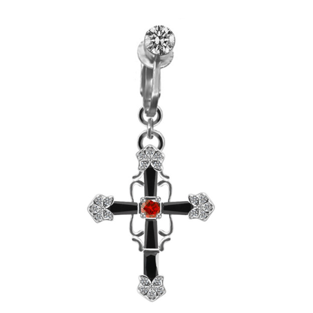 No Piercing Required Cross Navel Clip-Thyye