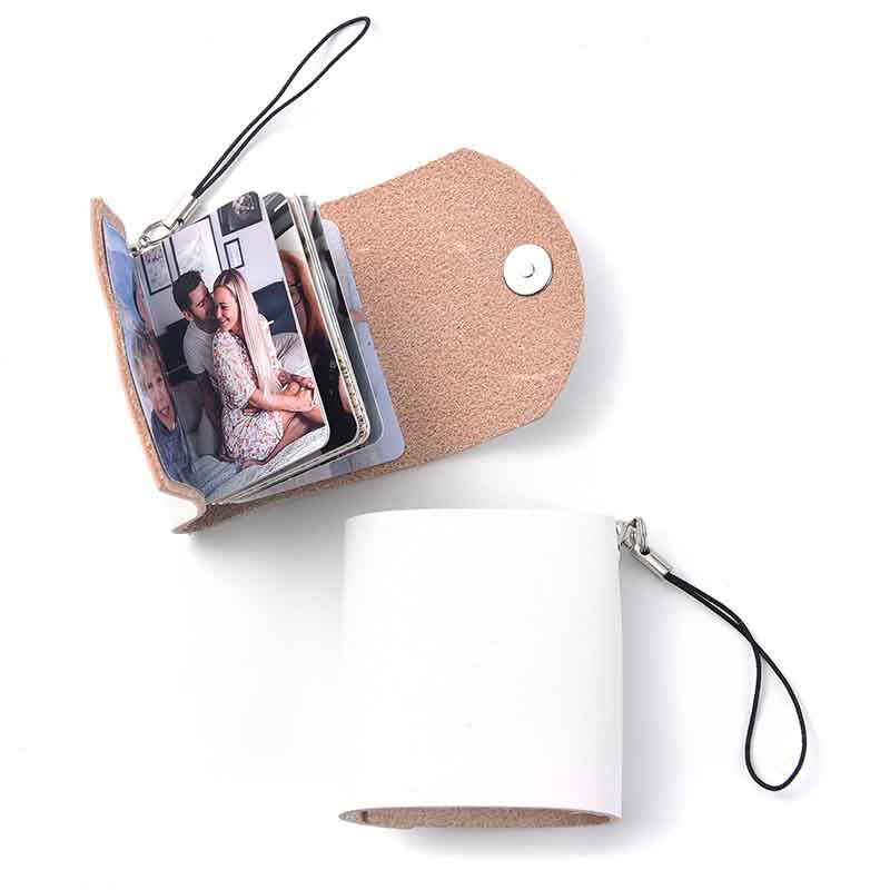 Mini Leather Photo Keychain-Thyye