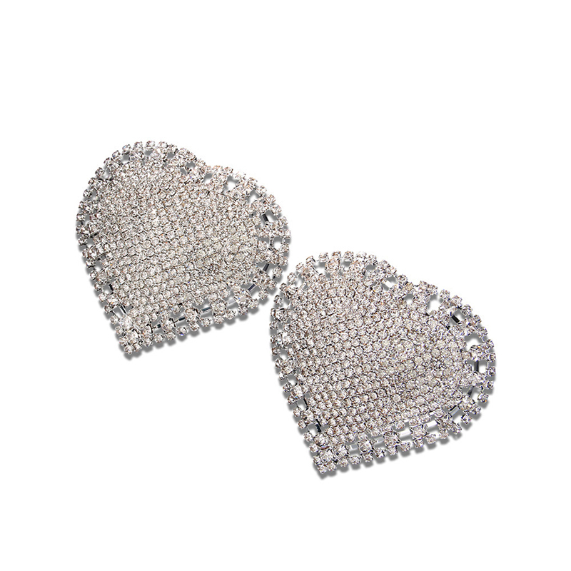 Love breast stickers female sexy rhinestone nipple stickers-Thyye