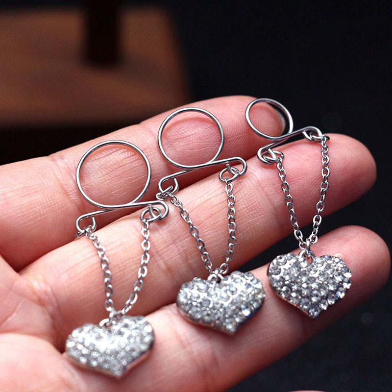 Tassel heart non-hole nipple clamp-Thyye