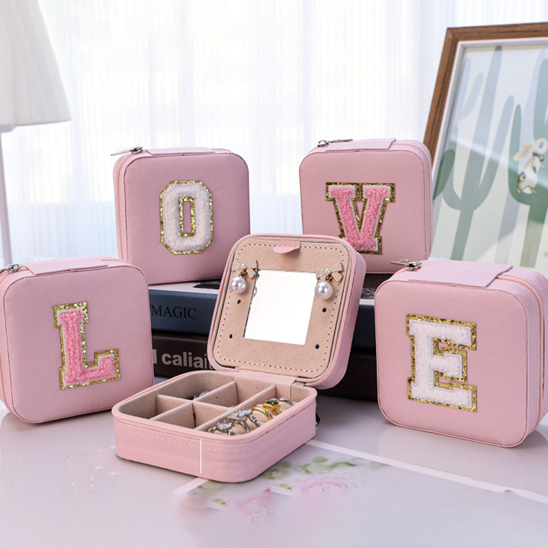 Women's Initial Travel Jewelry Box-Thyye