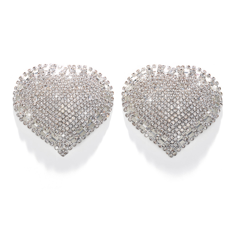 Love breast stickers female sexy rhinestone nipple stickers-Thyye