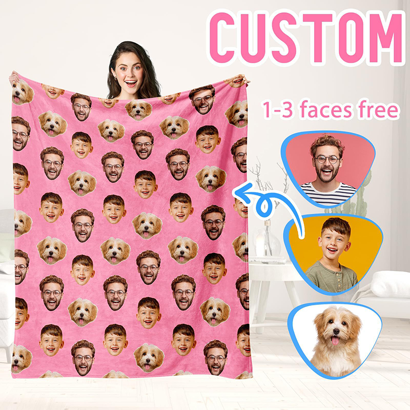 Face pattern blanket-Thyye