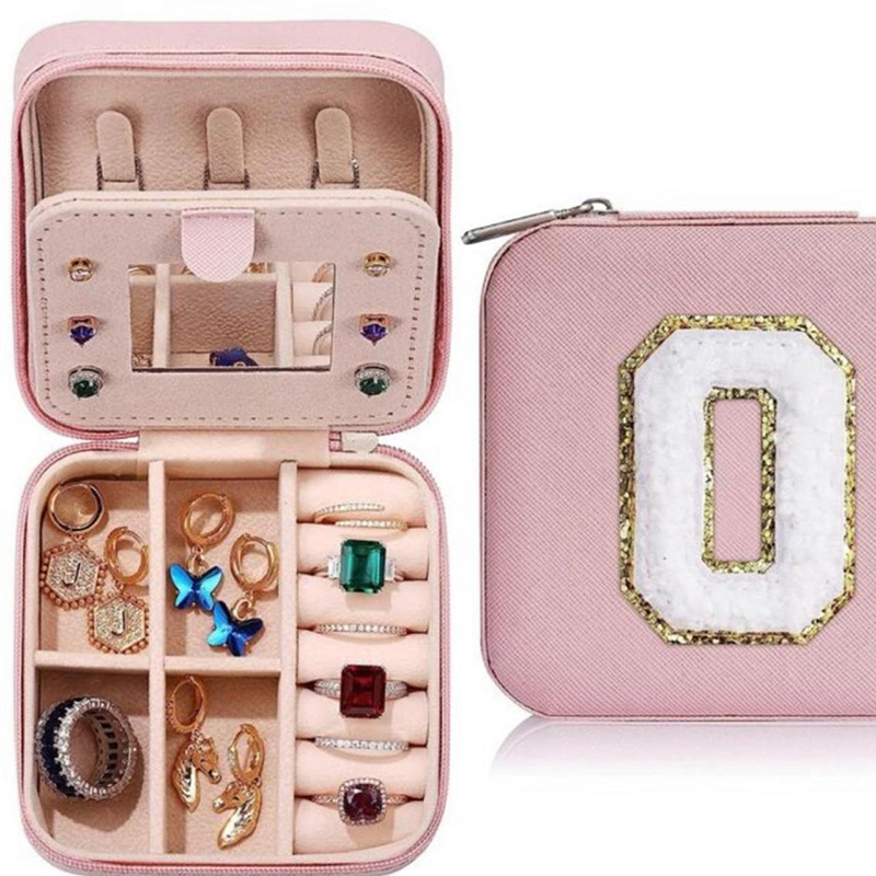 Women's Initial Travel Jewelry Box-Thyye