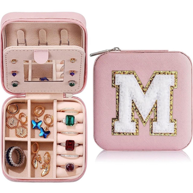 Women's Initial Travel Jewelry Box-Thyye