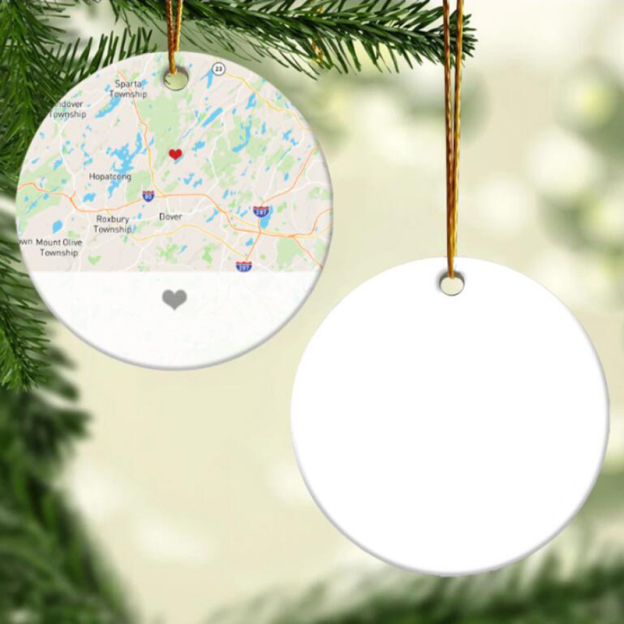 Custom Map and Photo Gift Ceramic Decoration-Thyye