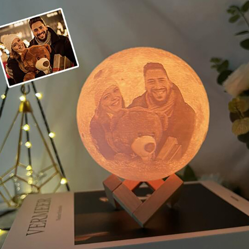 3D printed moon lamp pat pat night light-Thyye