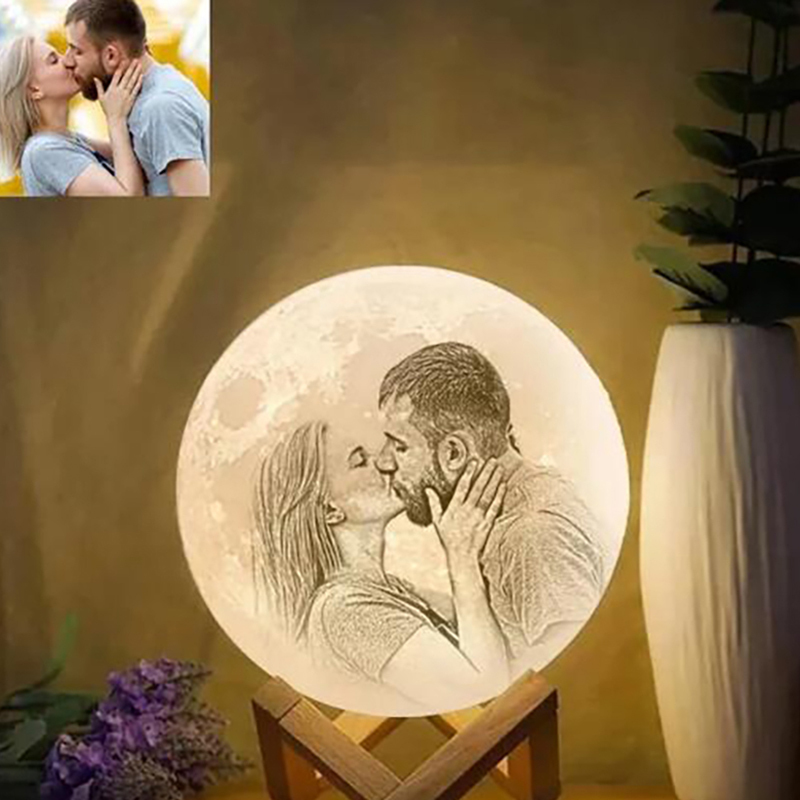 3D printed moon lamp pat pat night light-Thyye