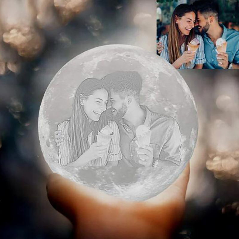 3D printed moon lamp pat pat night light-Thyye