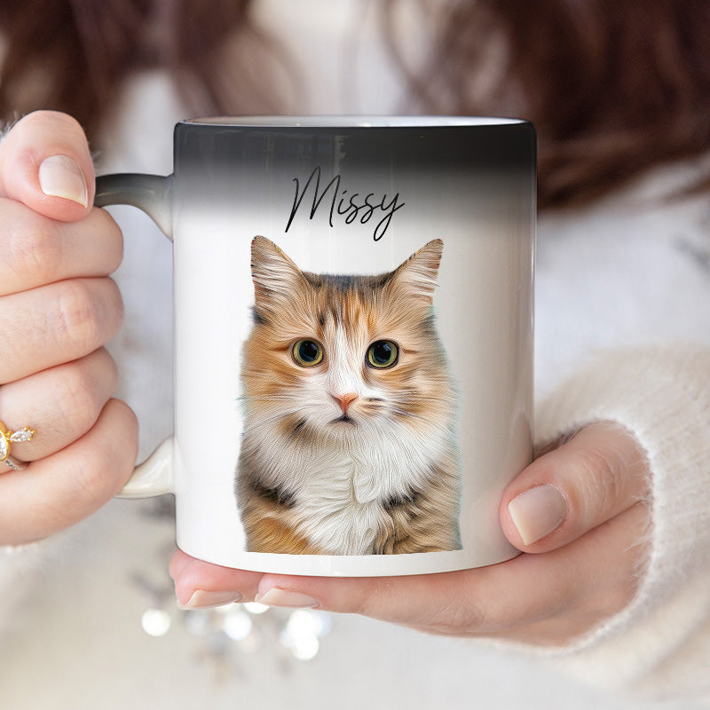 Personalized color changing mug with pet photo-Thyye