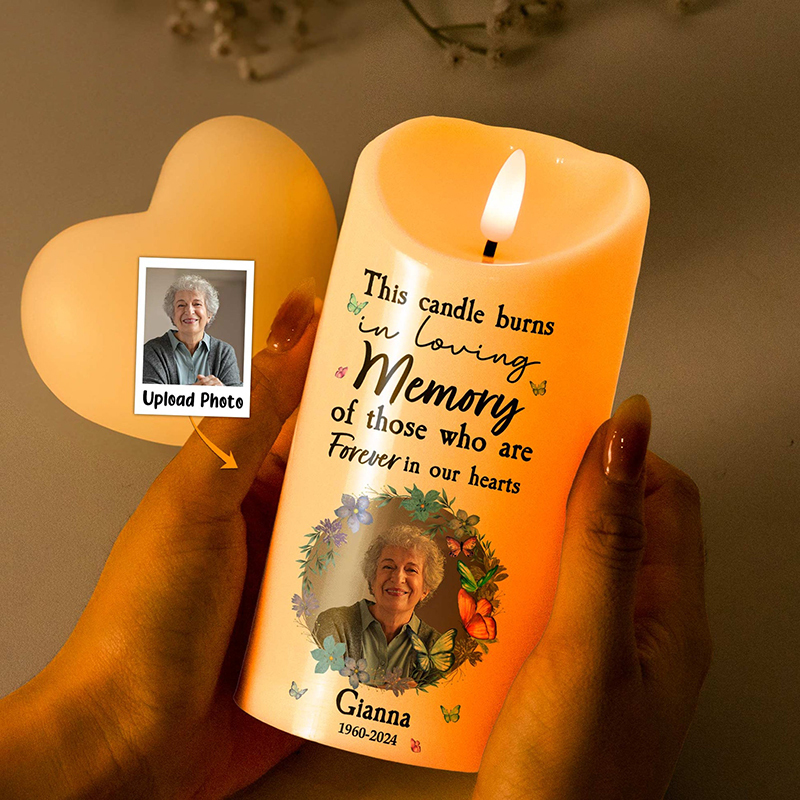 Memorial Candles - Personalized Photo LED Candles-Thyye