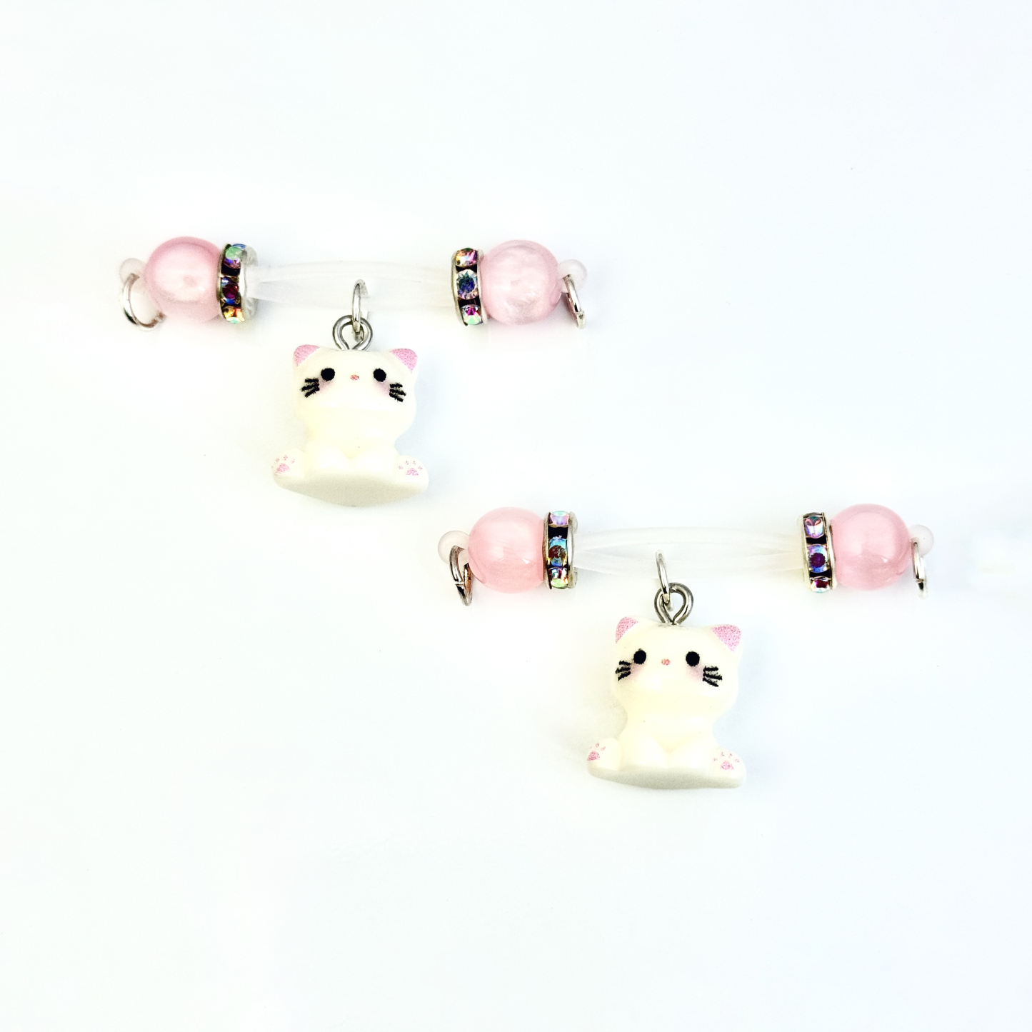 Lavender Kitty Charm Nipple Clamps