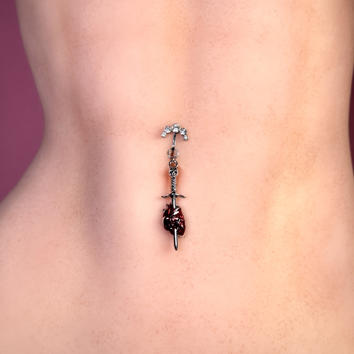 Bloody Love Dagger Navel Charm