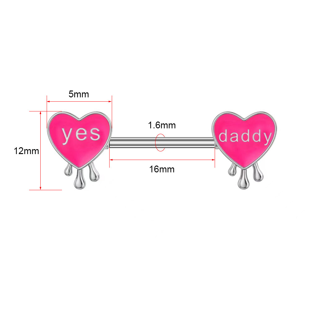 Pink Y2K-Style Body Piercing Jewelry