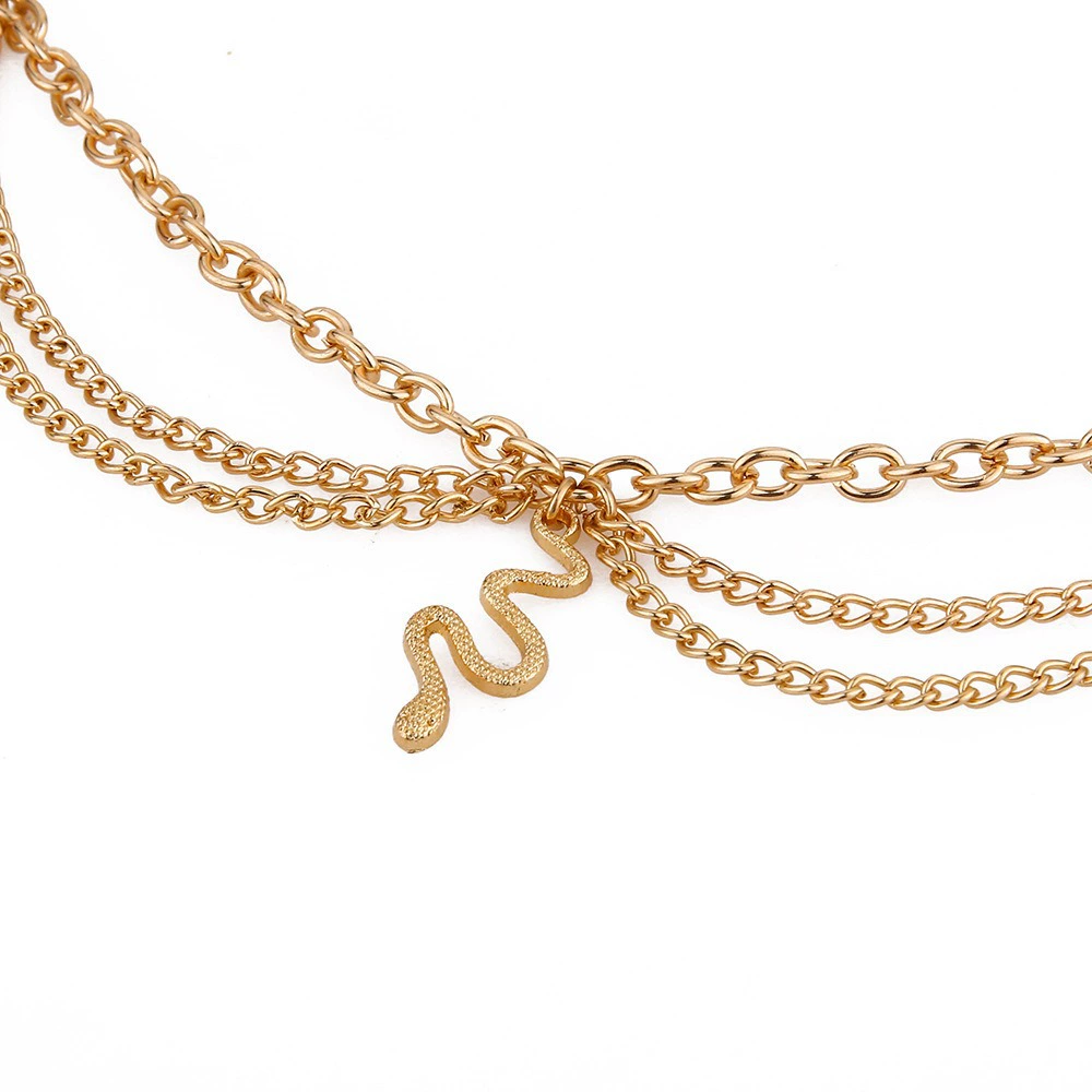 Gold Layered Snake Charm Anklet