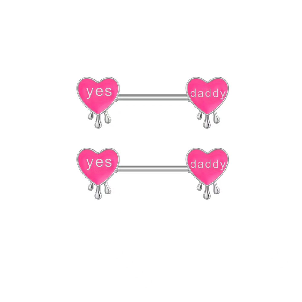 Pink Y2K-Style Body Piercing Jewelry