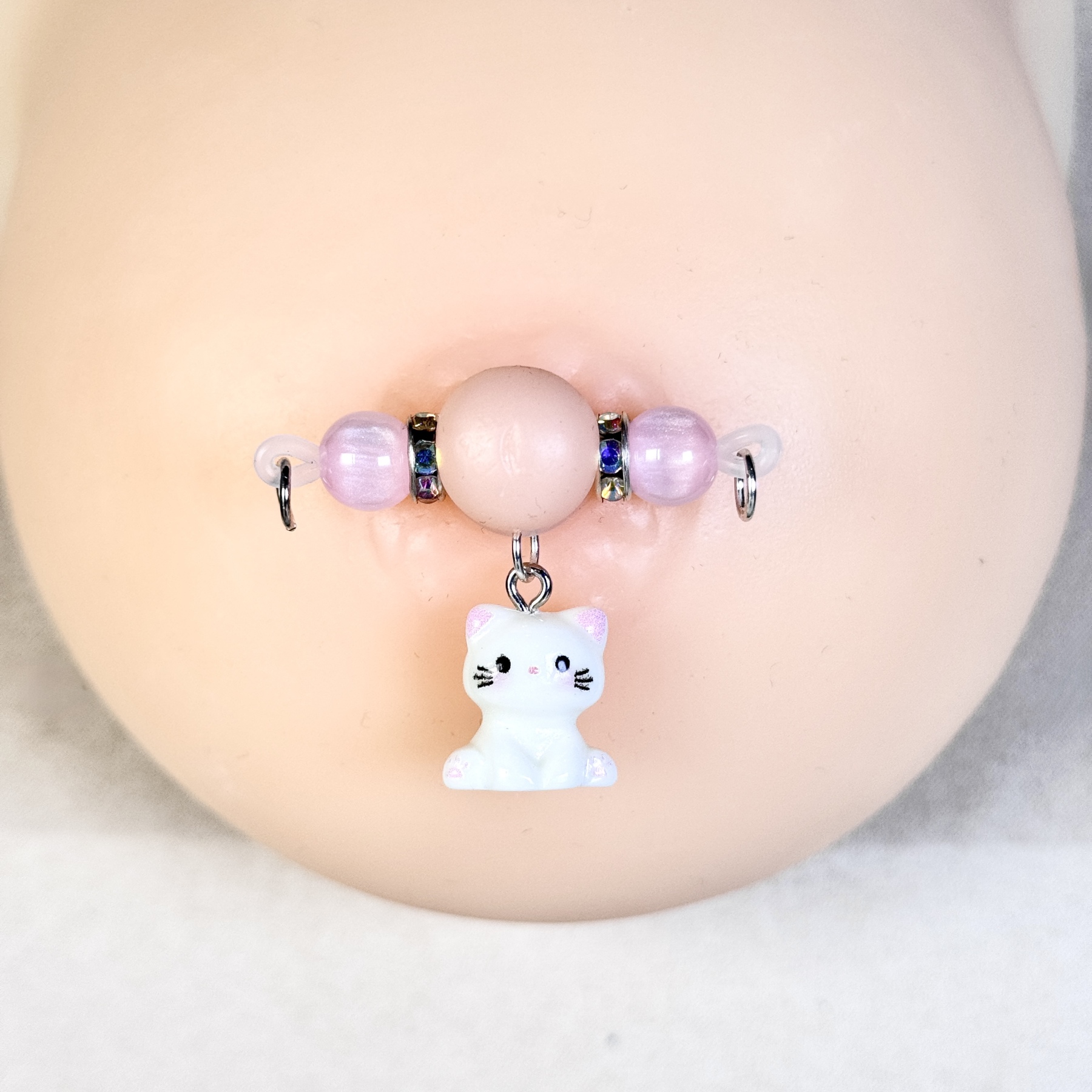 Lavender Kitty Charm Nipple Clamps