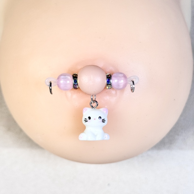 Lavender Kitty Charm Nipple Clamps