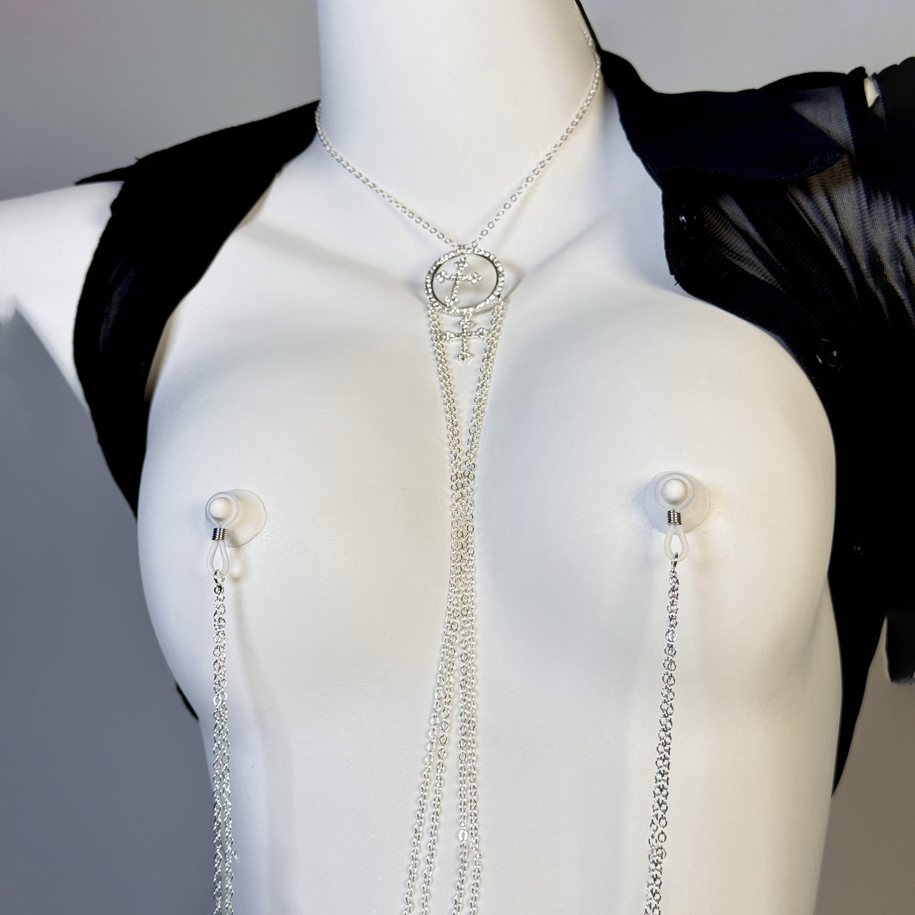 Celestial Cross Crystal Body Chain