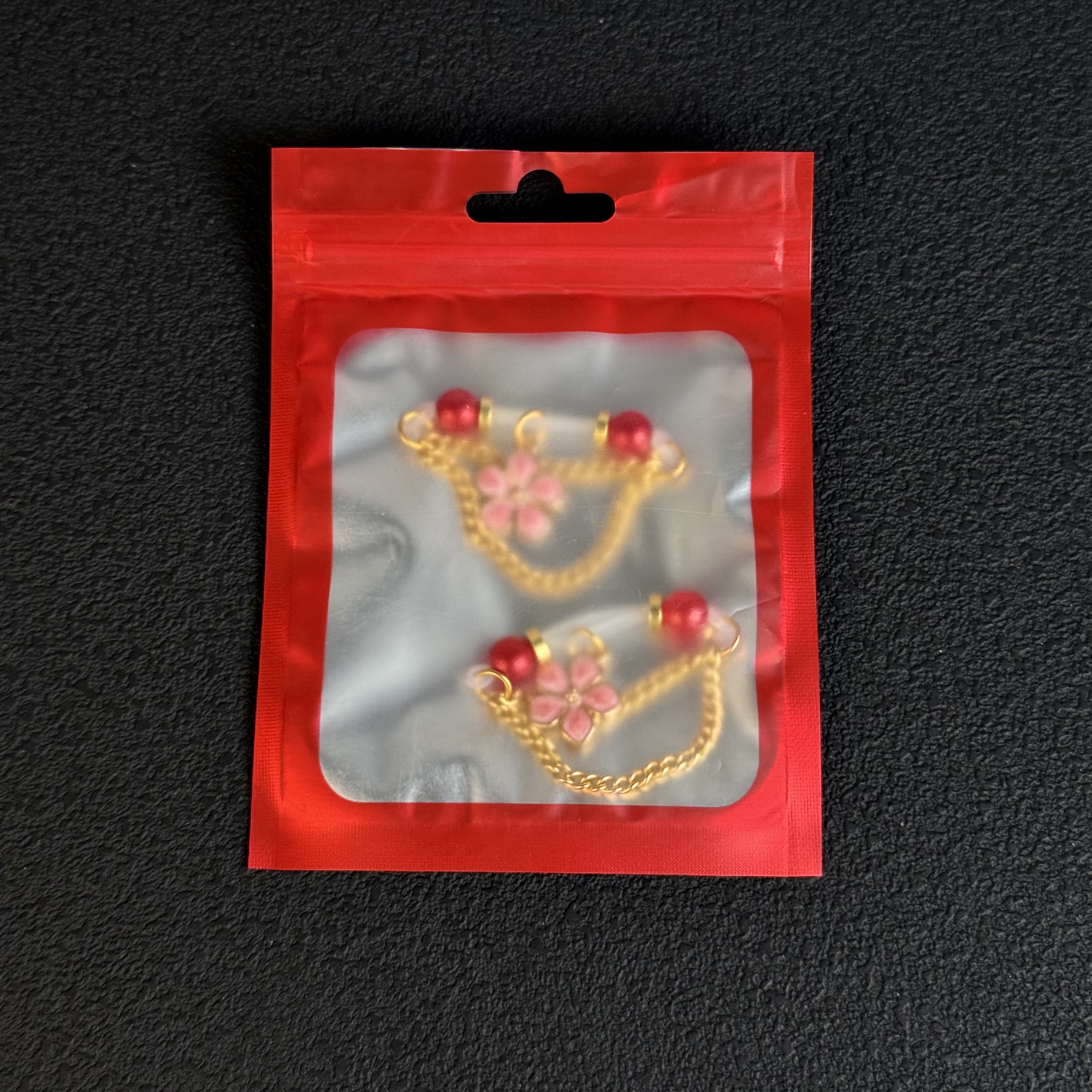 Pink Blossom Chain Nipple Clip