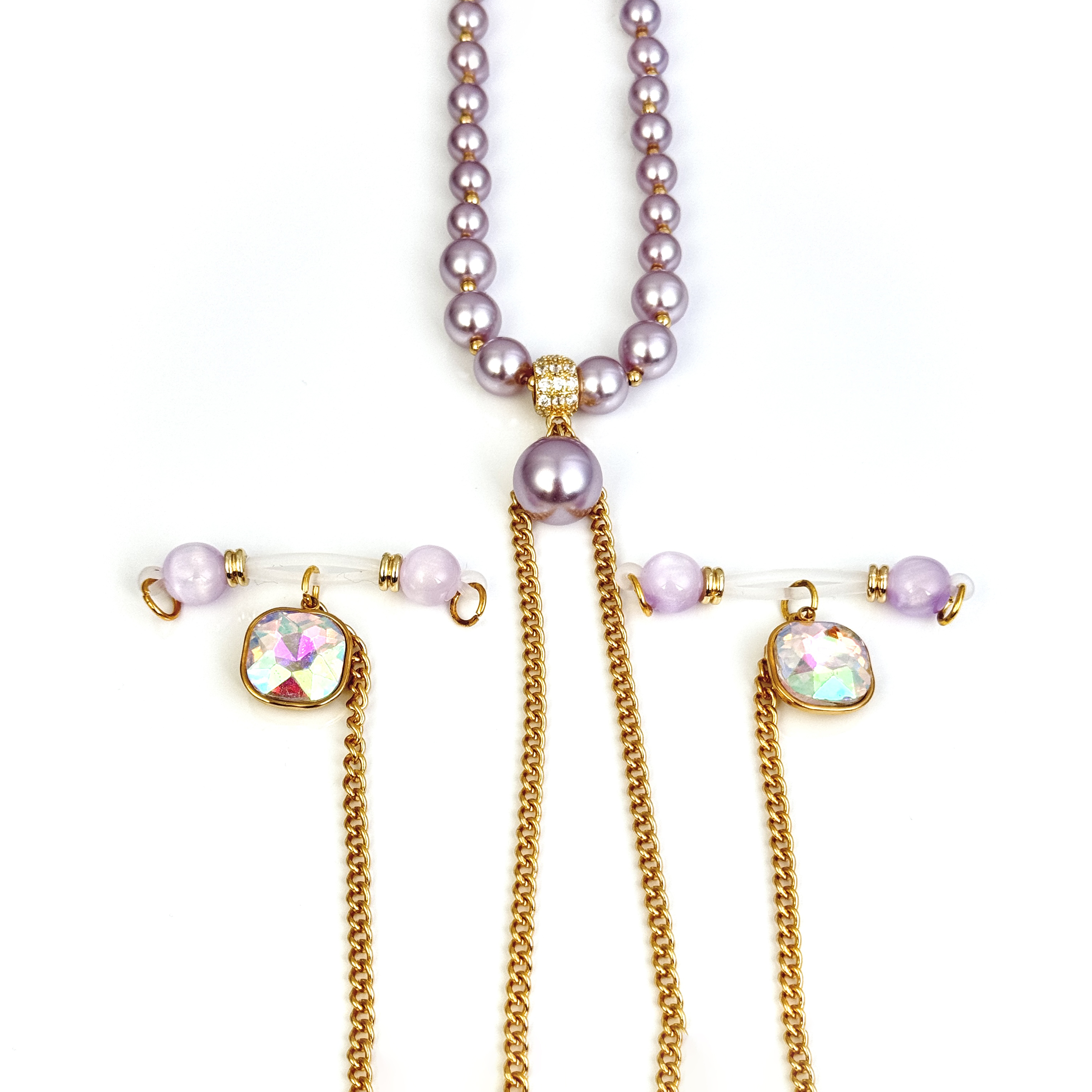 Rose Pearl Body Chain Set