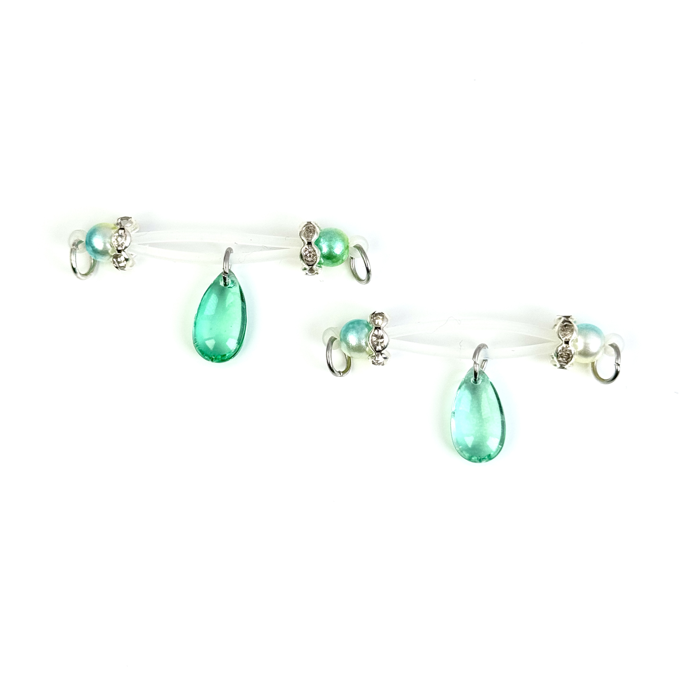 Emerald Drop Nipple Clips