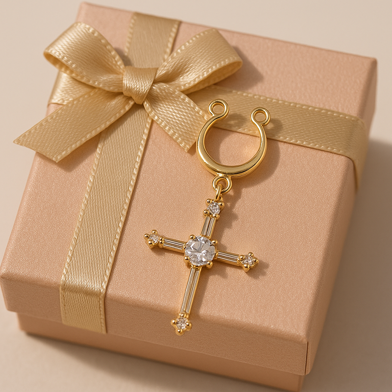 Gold cross nipple clamps-Thyye