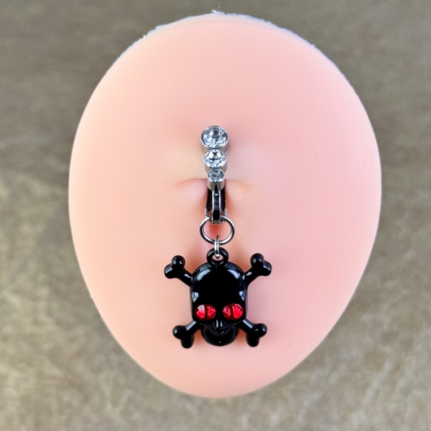 Red Eye Skull Navel Charm