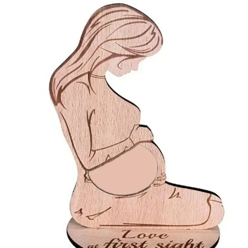 Custom-Maternity Party Wooden Photo Frame - Capture the joy of first-time motherhood - Unique decoration-Thyye