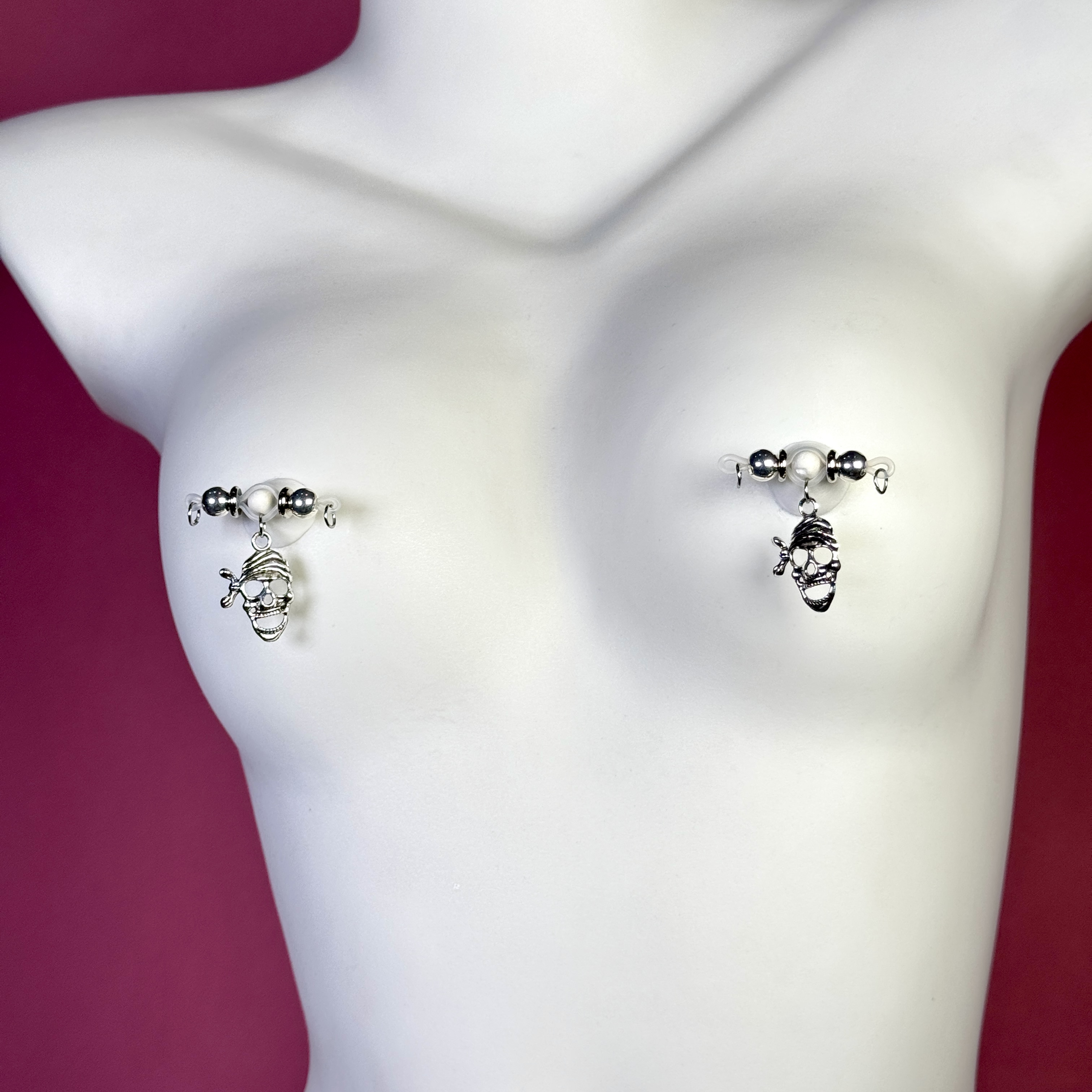 Masked Skull Nipple Clamps