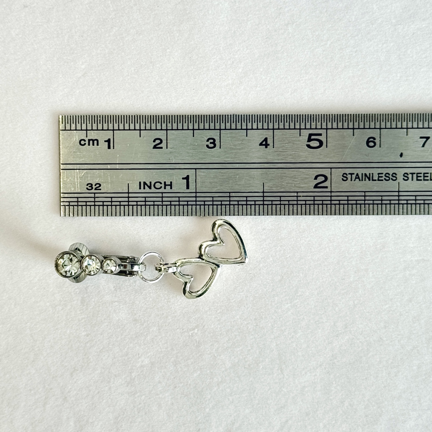 Pearl Heart Navel Clip