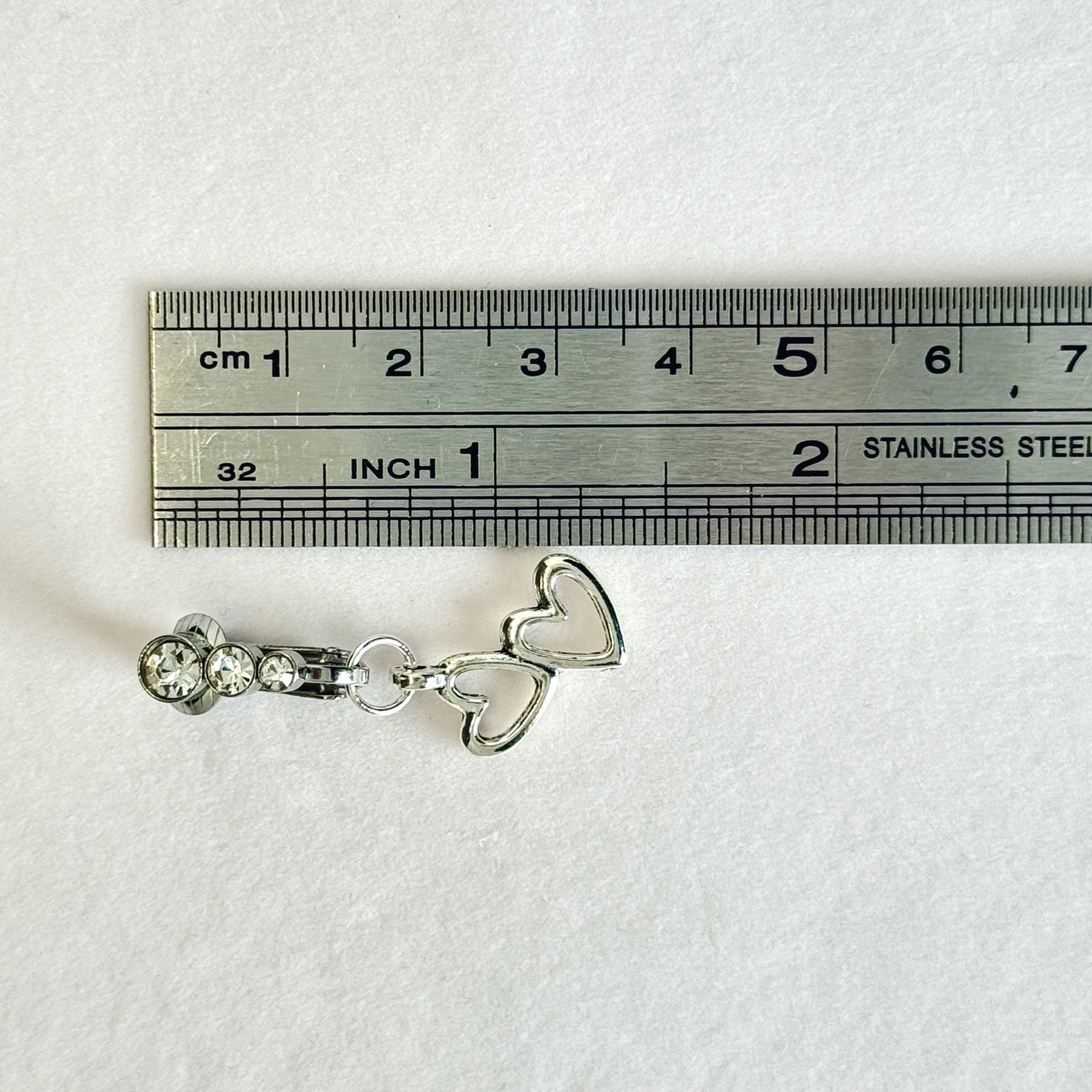 Pearl Heart Navel Clip