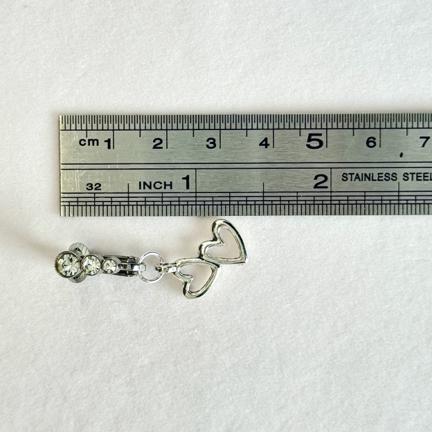 Pearl Heart Navel Clip