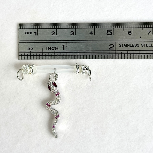 Serpent Crystal Charm Clip