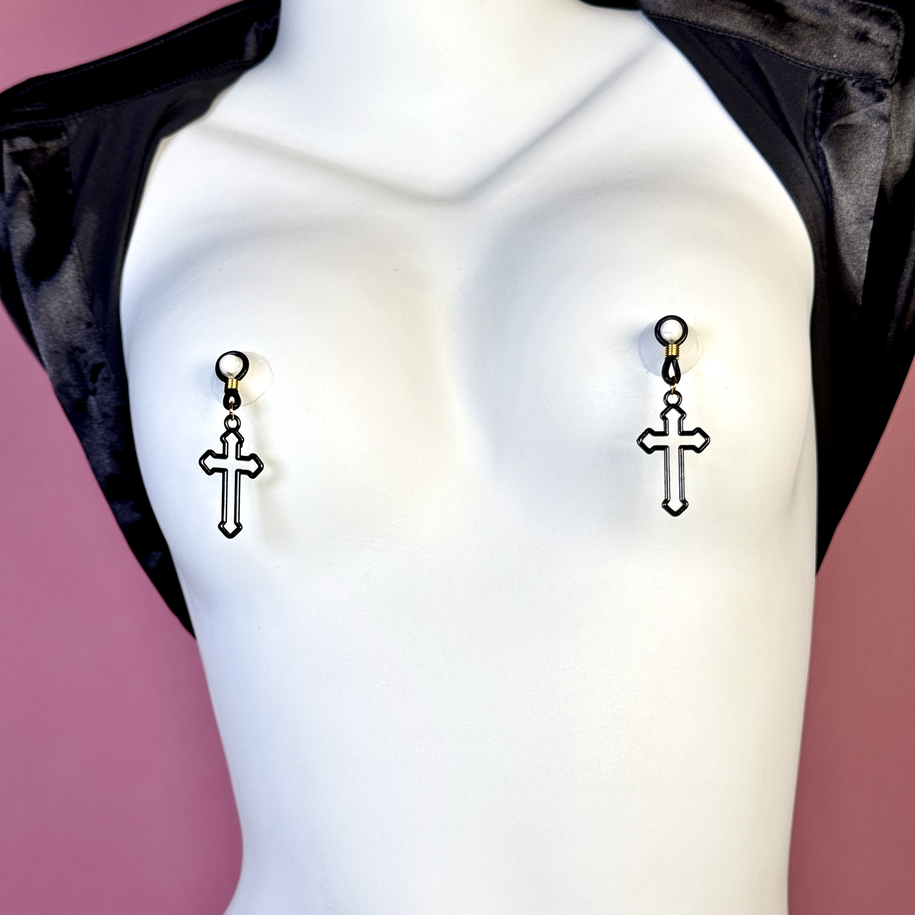 Midnight Cross Nipple Clamps