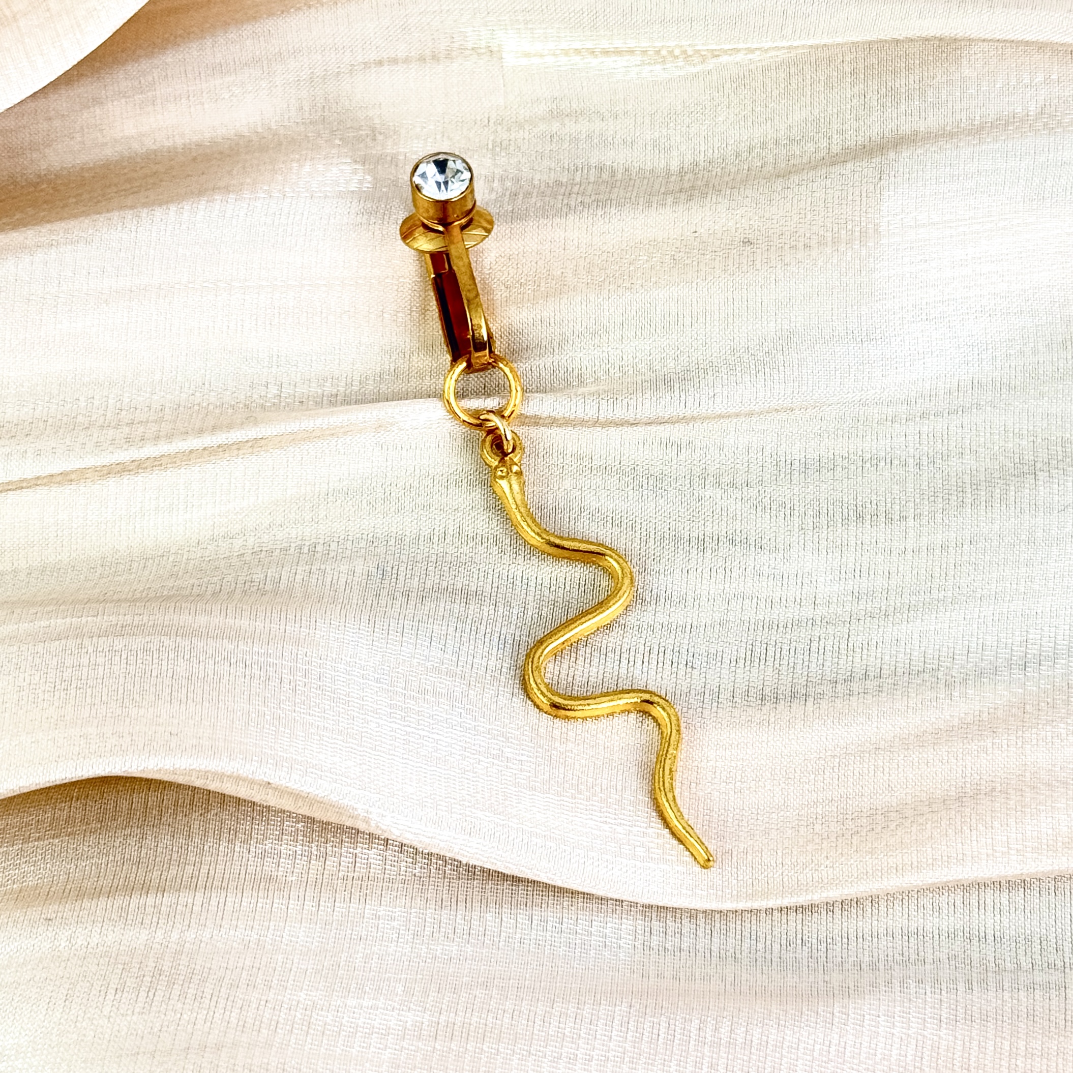 Snake Charm Faux Belly Button Ring
